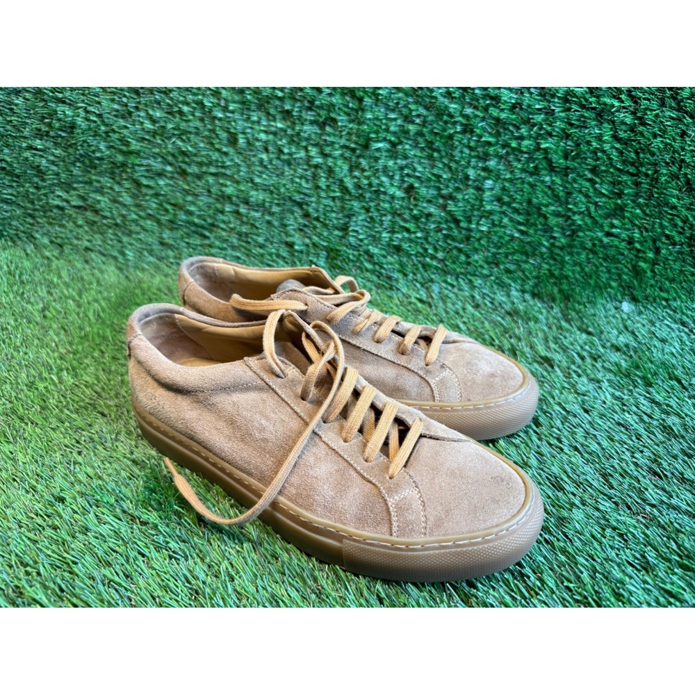 Common Projects Achilles Low Tan Suede Sneakers Made in‎ Italy Womens 38